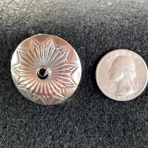 Onyx & Sterling Silver Earrings - Picture 3 of 3